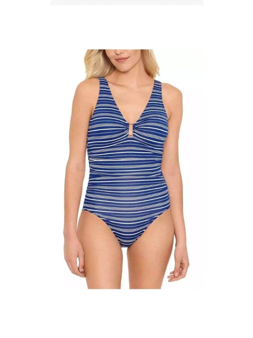 Lauren Ralph Lauren One-Piece Swimsuit  Hardware-Trim Underwire Tummy-Control
